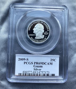 2009 S Silver Territory Quarter Set PCGS PR69 DEEP CAMEO PR,USVI.AS,DC,GM, NMI  - Picture 1 of 24