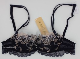 NWT Lise Charmel ACG3063B Sublime a Deux  Balconette Soft Cup Mesh Bra, Blue 32B