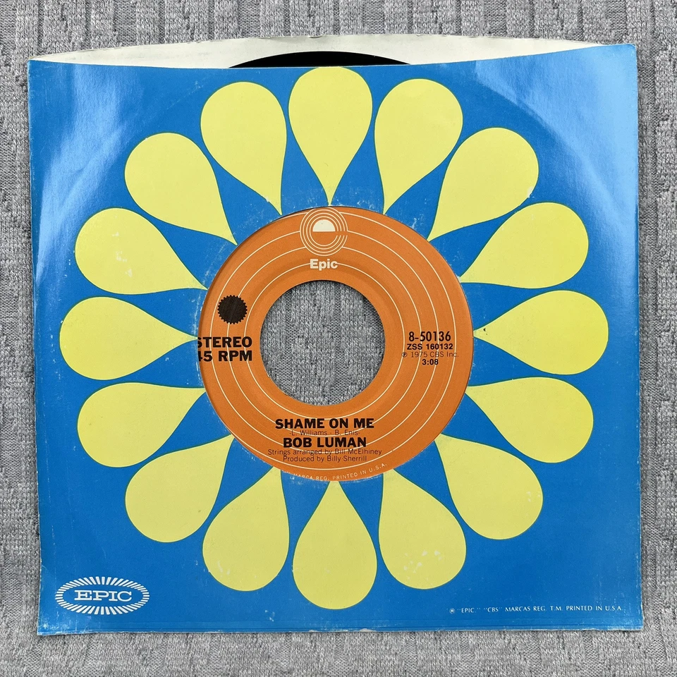 Vintage 45 RPM record bob Luman epic records, country western rhythm, blues rock - Image 1 of 4