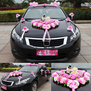 Wedding Accessories Car Flower Wedding Flower For Car Love Heart Flower Bear New