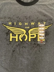 Harley Davidson Highway for Hope tee shirt lg grey NWT  The Warrior Foundation - Picture 1 of 7