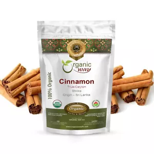 Organic Way True Ceylon Cinnamon Sticks - Organic, Kosher & USDA Certified - Picture 1 of 8