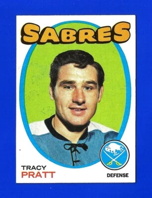1971-72 Topps HOCKEY #107 TRACY PRATT EXMINT BUFFALO SABRES (SB3) - Image 1 of 2