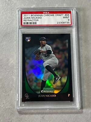 2011 Bowman Chrome Draft Juan Nicasio Rookie RC SP Refractor #66 PSA 9 MINT - Image 1 of 2