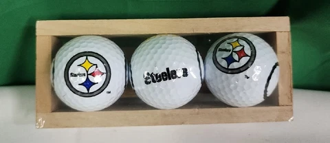 NFL Pittsburgh Steelers 3 Golf Ball Set HTC Golf World Cover
