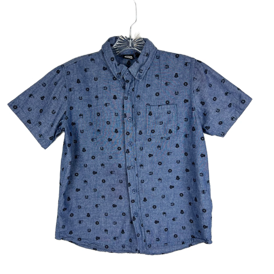 Camisa con botones Star Wars juvenil grande Storm Trooper manga corta informal niños camiseta Foto 1 de 4