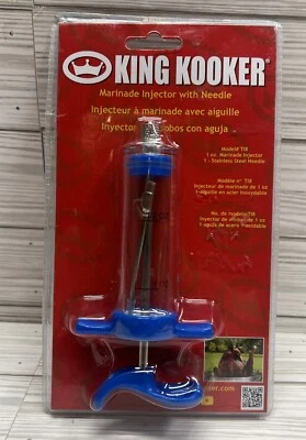 NUEVO ~ King Kooker ~ Inyector de adobo de plástico pesado de 1 onza con aguja ~ TI8 Foto 1 de 4