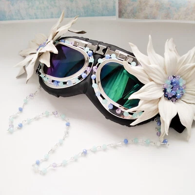 Festival Gafas Rave Conjunto Mujeres Niña EDM EDC Gafas de sol Hombre Ardiente Máscara Brid Foto 1 de 4