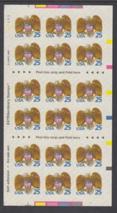 Gran Sello de los EE. UU. #2431a Como Nuevo NH Folleto Panel de 18 Águila y Escudo 1989 - Imagen 1 de 2