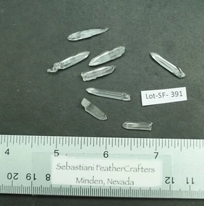 Eight Small Crystal Quartz Spears ~1-2cm Lot-SF 391 - Picture 1 of 4