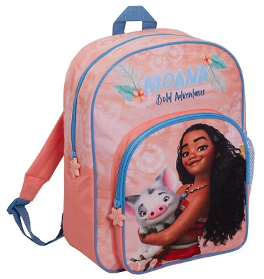 Disney Moana Bag Girls Backpack for Kids School Bag Travel Sports Bag Rucksack   - Image 1 of 4