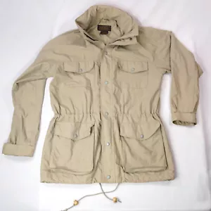 Eddie Bauer Safari Giacca Cappotto Uomo Med Vintage Disegno Stringa Finto Collo - Foto 1 di 19