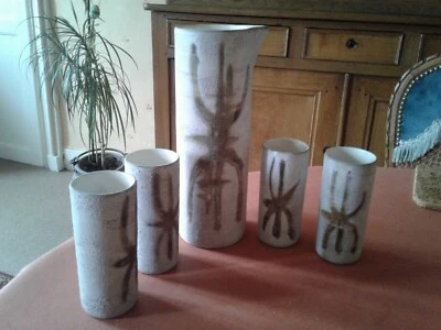 Service en terre cuite original cocktail, vin, jus de fruits, sangria, punch, th - Photo 1/4