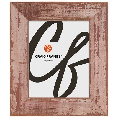 Craig Frames Hatteras XL, 2.375 Inches Wide Brushed Rose Picture Frame - Image 1 of 4