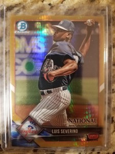 2018 Bowman Chrome Luis Severino National Convention Gold Refractor 3/50 YANKEES
