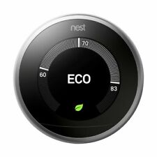 Nest 3rd Generation Programmable Thermostat T3008US - Stainless Steel