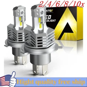 2/4X AUXITO 9003 H4 HB2 LED Headlight bulb Kit High-Low Beam 60W 6000K White 10S - Picture 1 of 21