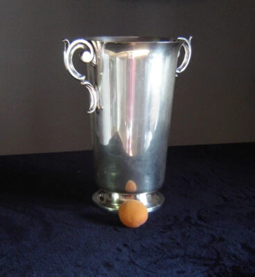 RARE SEAU À VIN BLANC DU RHIN ET CHAMPAGNE MÉTAL ARGENTÉ RENEKA STRASBOURG - Photo 1/4