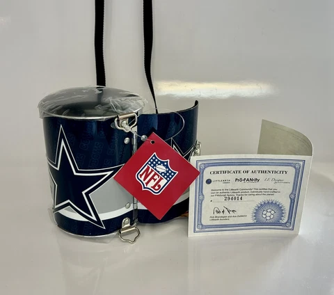 NFL Dallas Cowboys Metal Cylinder License Plate Crossbody Purse Little Earth NWT Cover