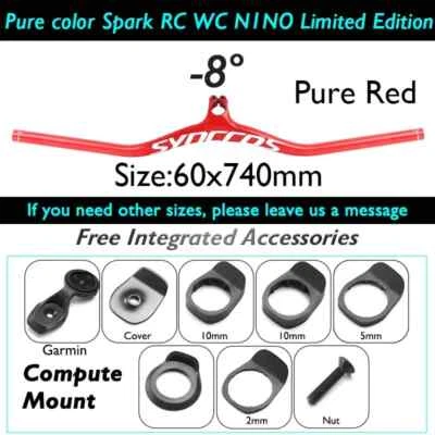 Carbon MTB Bicycle Riser Bar -8/-17/-25 Degree One-shaped Integrated Handlebar - Image 1 of 4