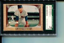 1955 BOWMAN # 45 TOM UMPHLETT SENATORS SGC 88 NM-MT 8 HI-END SMR $100 CENTERED