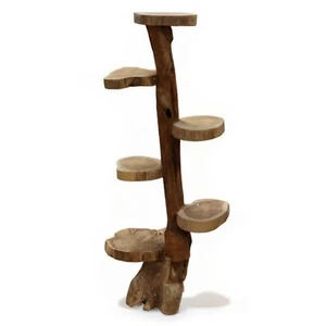 5-Tier Natural Wood Plant Display Stand Book Shelf ONE-OFF 170cm (5'6") High - Picture 1 of 1