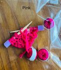 Pink Knitting Set For Miniature Dolls house, 1.12 Scale Miniature