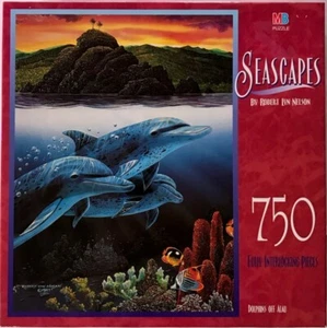 Seascapes ~ "Dolphins Off Alau" ~ 750 Piece Jigsaw Puzzle ~ Brand New ~ Sealed - Picture 1 of 3