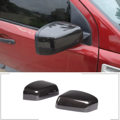 Tappo copri specchietto retrovisore ala in fibra di carbonio ABS per Land Rover Freelander 2 LR2 07-12 - Immagine 1 di 4