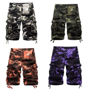 Pantalones cortos camuflados informales de camuflaje para hombre ejército talla grande - Imagen 1 de 25