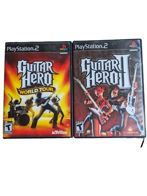Lot: Guitar Hero World Tour (Playstation 2 Ps2) And Guitar Hero 2 Tested Work - Image 1 of 4