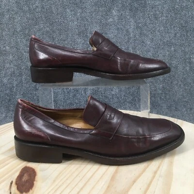 Cole Haan Zapatos Para Hombres 10 Penny Mocasines Sin Cordones Cómodos Cuero Granate Informales Foto 1 de 4