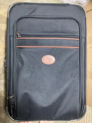 Maleta de mano Longchamp negra de nailon marrón vintage con ruedas Foto 1 de 4