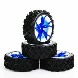 4Pcs 1/10 12mm Hex for HSP HPI RC Car Model Rally Tires&Wheel Rim Accessories - Picture 1 of 4