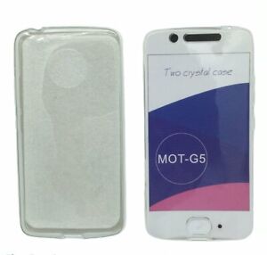 Funda doble 360º Para Motorola Moto G5 Delantera y trasera Silicona Blanda