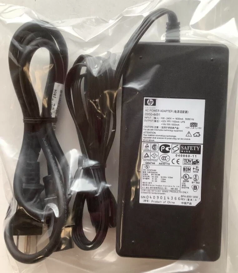 Cable adaptador de corriente alterna para impresora OEM HP 0950-4491 32V 1100mA 16V 1600mA genuino Foto 1 de 1