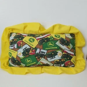 Decorative John Deere Pillow 15"x8" Deere Logo Collage cotton - Picture 1 of 3