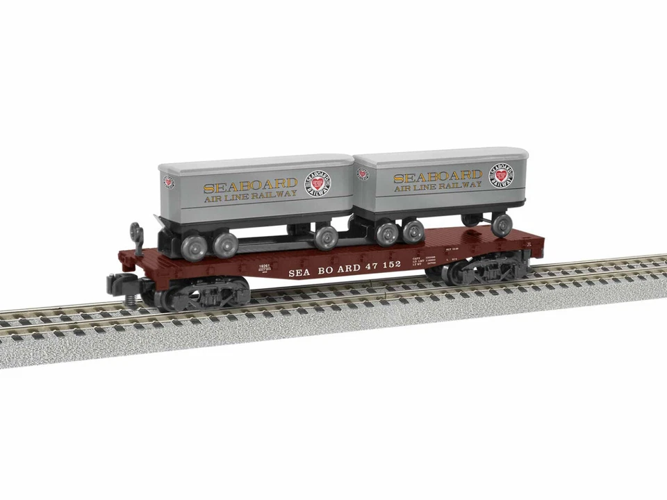 Lionel 1919261 S Scale Seaboard TOFC Flatcar #47152 - Image 1 of 1