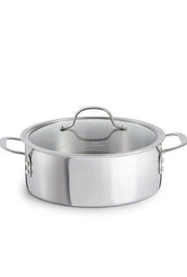 NWT Calphalon Stainless Steel 5Qt Covered Dutch Oven Stock Pot & Lid 8785 4.75L - Image 1 of 4