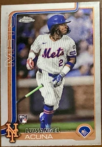 2025 Topps Chrome #56 Luisangel  Acuna RC New York Mets Rookie ⚾️FREE SHIPPING⚾️ - Picture 1 of 2