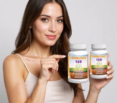 2 BOTTLES OF IMMUNE 150 THE ULTIMATE, IMMUNE BOOSTER. 150 CAPSULES EXP 02/2027 - Image 1 of 2