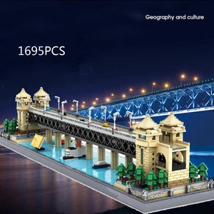 1695PCS Wuhan Yangtze River Bridge Construction Model Sets Bricks Toys For Gifts - Picture 1 of 13