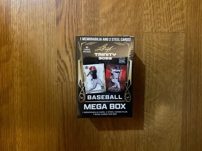 2023 Leaf Trinity Baseball MEGA Box 1 Memorabilia 2 Steel Cards Factory Sealed - Image 1 of 4