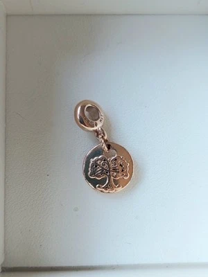 Genuine Pandora Essence Rose Gold Plated Family Roots Charm 787646 Rare Retired - image 1 of 3