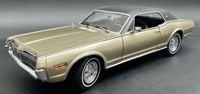 SunStar 1968 Mercury Cougar XR7 1:18 Scale Die Cast Car Model Sage Gold - Image 1 of 4