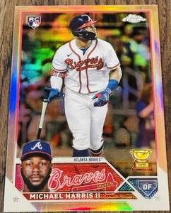 MICHAEL HARRIS II 2023 TOPPS CHROME ROOKIE REFRACTOR BRAVES RC - Picture 1 of 2