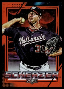 Max Scherzer Orange 2020 Topps Fire #42 SN #/299 - Imagen 1 de 2