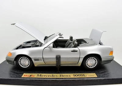 Modellino auto scala 1:18 mercedes benz 500 SL Maisto diecast modellismo statico - Immagine 1 di 3
