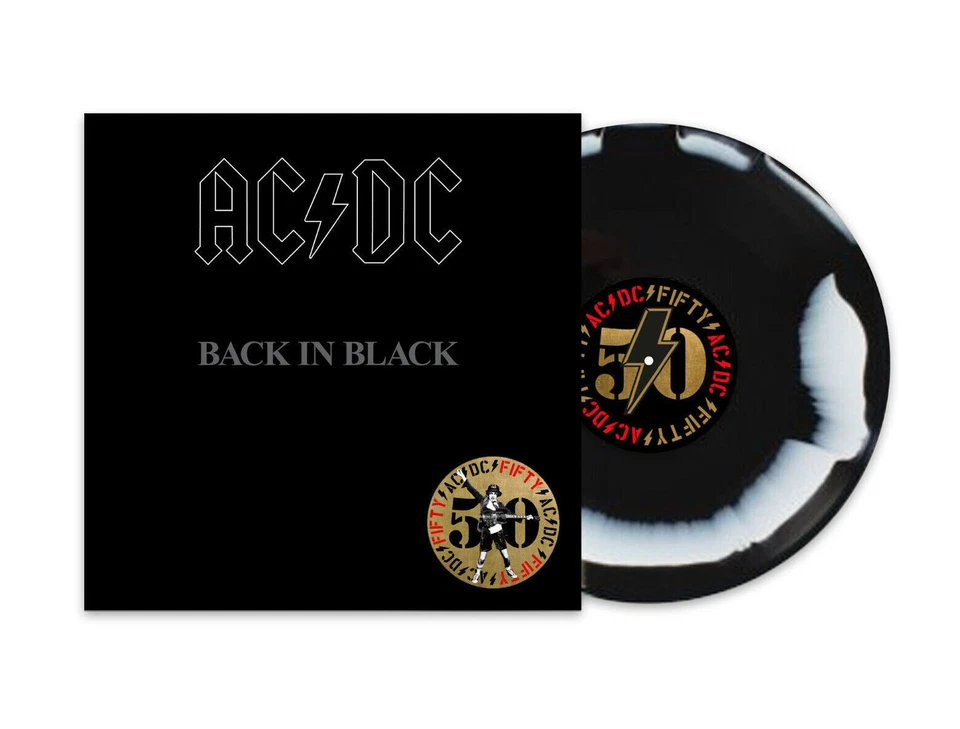 AC/DC Back In Black - LP / Black + White Vinyl + Insert (2024) 50th Anniversary - Bild 1 von 1