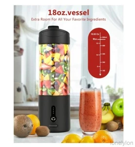 18 oz Portable Personal Blender for Smoothies Shakes, Fruit Mixer with Travel Li - Picture 1 of 7